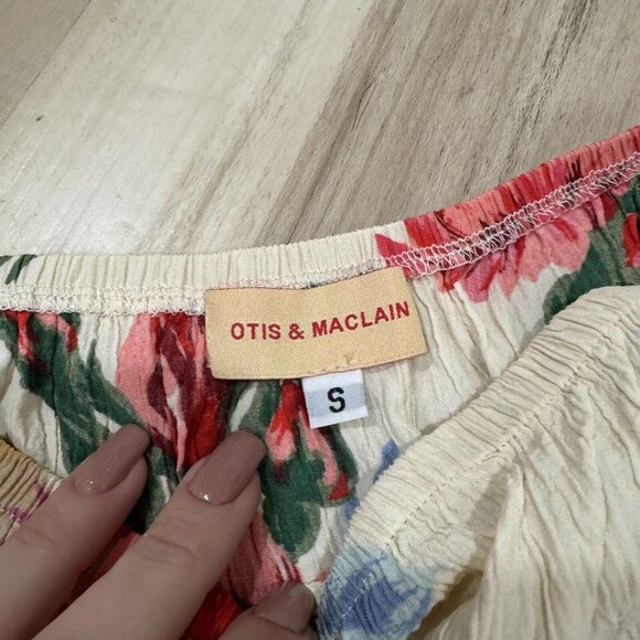 Anthropologie Otis & Maclain Size S Floral Boho‎ Small Pink Red Flowers Skirt - Picture 5 of 7